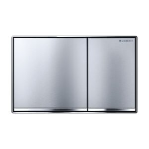 Geberit Sigma60 Surface-Even Dual Flush Plate - Sand Grey Glass (CH 115.640.JL.1)