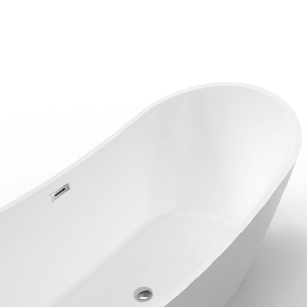 Sky-T Freestanding Oval Acrylic Bathtub - 1700x780x680MM (White)