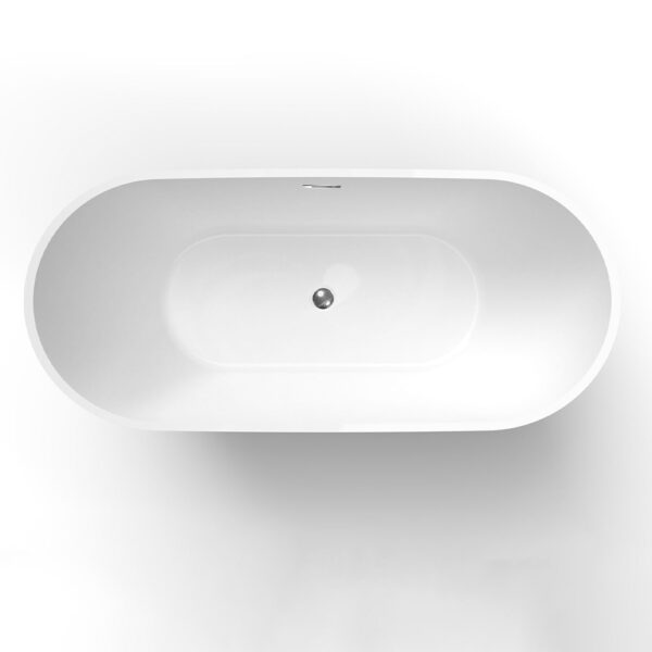 Sky-T Freestanding Oval Acrylic Bathtub - 1700x780x680MM (White)