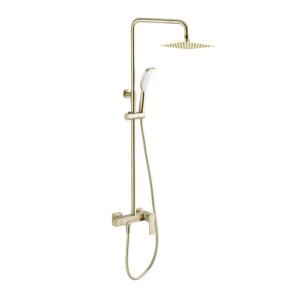 Shower Set with Square Head Brushed Gold - (S0989 13 30 1)