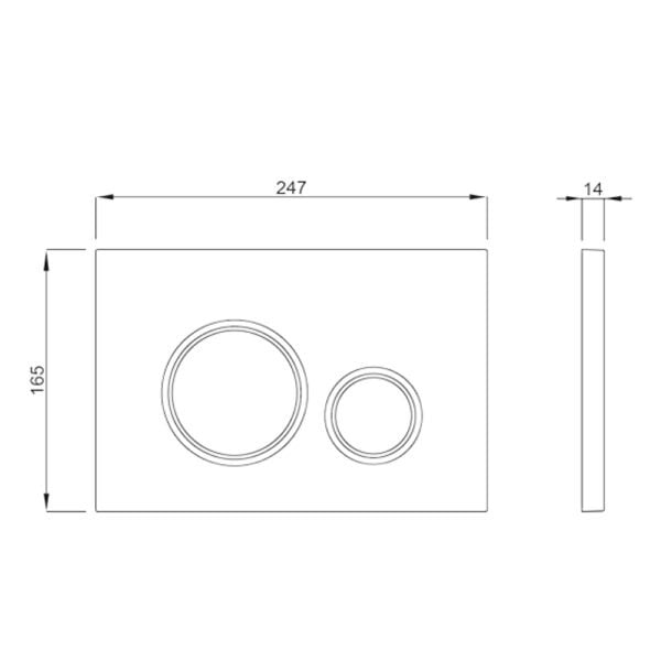 VELA Flushing Plate Gold - (P47 0140 0250Q)