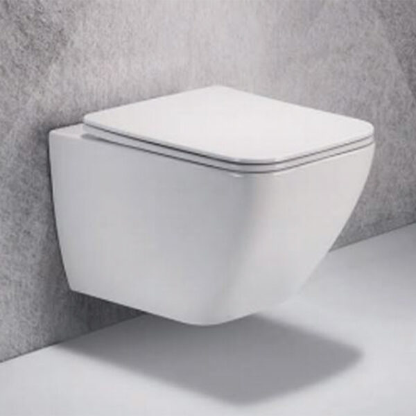 Wall Hung Toilet with UF Seat Cover - White (8033)