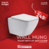 Wall Hung Toilet with UF Seat Cover - White (8033)