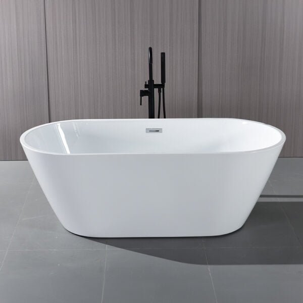 Acrylic Free Standing Bathtub 1500x750x580MM - White (6100)