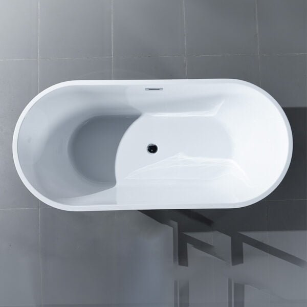 Acrylic Free Standing Bathtub 1500x750x580MM - White (6100)