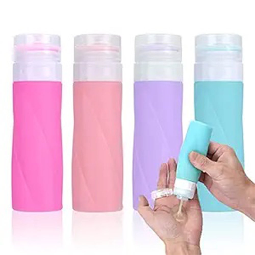 BPA-Free Leak-Proof Silicone Travel Bottle Set (4-Pack)