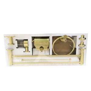 Bathroom Accessories Set 6 pcs - Brushed Gold (G081976)