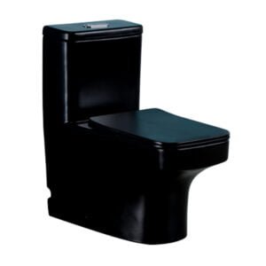 Bathx Single Piece S-Trap Toilet 690x360x740MM - Matt Black (5502)