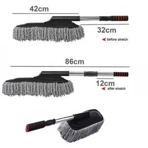Car Cleaning Dust Mop with Extended Steel Handle-