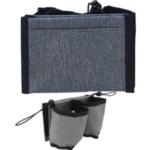 Dual-Sleeve Luggage Drink Holder with Buckle Fastening