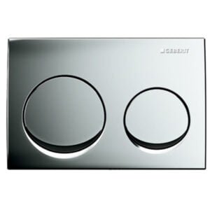 Geberit Alpha20 Actuator Plate for Dual Flush - Bright Chrome-Plated