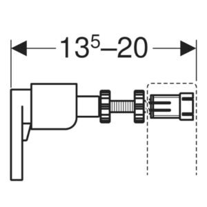 Geberit Sigma Duofix Set of Wall Anchors for Single Installation - 2Pcs (111.815.00.1)