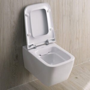 Geberit iCon Square Rimefree Wall-Hung Toilet (Shrouded) - White (DE 201950000)