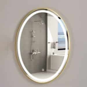 LED mirror with Aluminum Frame 60x80cm – Gold (246L-G)