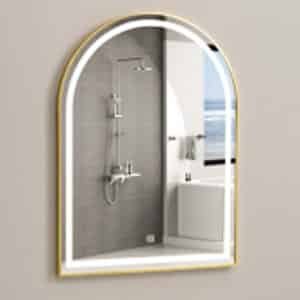 LED mirror with Aluminum Frame 50x80cm - Gold (247L-G)