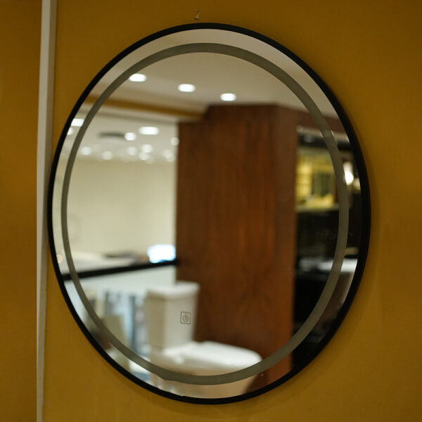 LED mirror with Aluminum Frame 60x60cm - Black