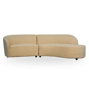 Modern Upholstery Curved Sofa with Chaise 2-Piece Set - Off White (JYM2152)