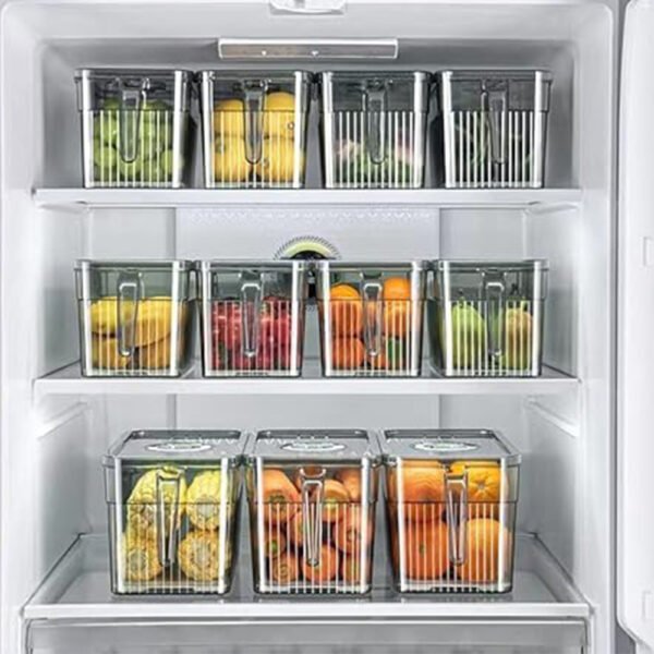 Refrigerator Storage Container with Timer Lid