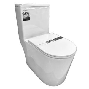 Single Piece S-Trap Toilet 680x380x770MM - White (5909)