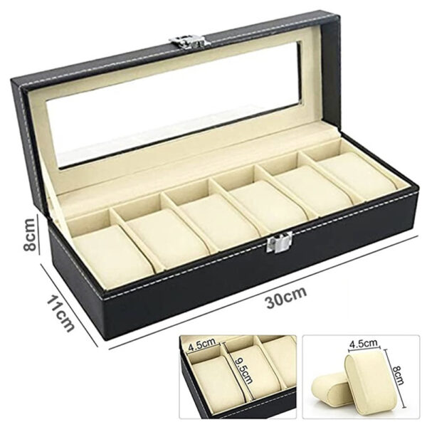 Six-Compartment Watch Storage Case