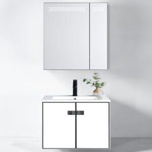 Vanity Bathroom Cabinet with LED Light 800x470x500MM - White (SS-6258-80)