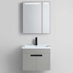 Vanity Bathroom Cabinet with LED Light 600x470x480MM - Grey (SS-6286-60)