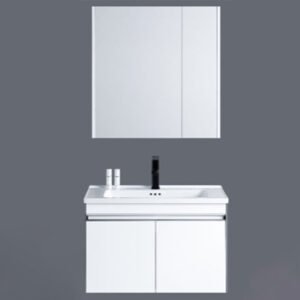 Vanity Bathroom Cabinet with LED Light 600x500x480MM - White (PVC-YS-501-60)