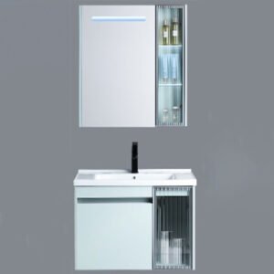 Vanity Bathroom Cabinet with LED Light 600x475x480MM - Green (PVC-YS-602-60)