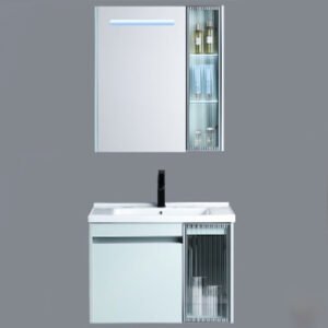 Vanity Bathroom Cabinet with LED Light 800x475x480MM - Green (PVC-YS-602-80)