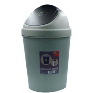 10-Liter Round Swing-Top Plastic Trash Bin