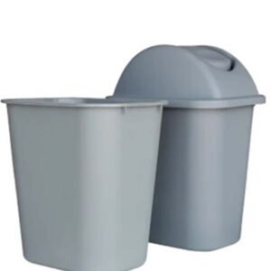 15-Liter Plastic Swing-Top Trash Bin
