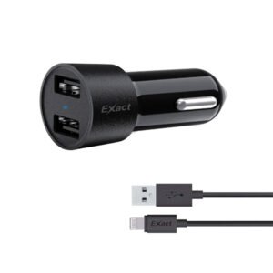 Exact Car Charger With Lightning Cable