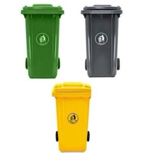 Outdoor Trash Can with Wheels and Cover