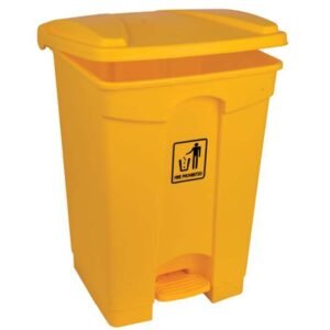 Rectangular Plastic Pedal Bin with Central Foot Pedal.