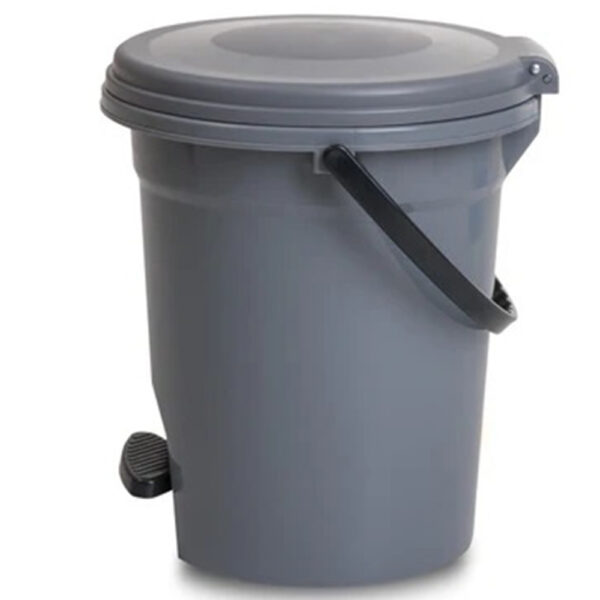 Round Pedal Bin with Inner Bucket & Storage Basket