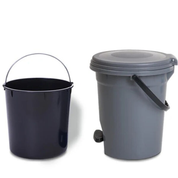 Round Pedal Bin with Inner Bucket & Storage Basket