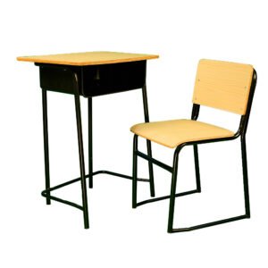 Wooden School Table with Chairs - 60x40x75cm