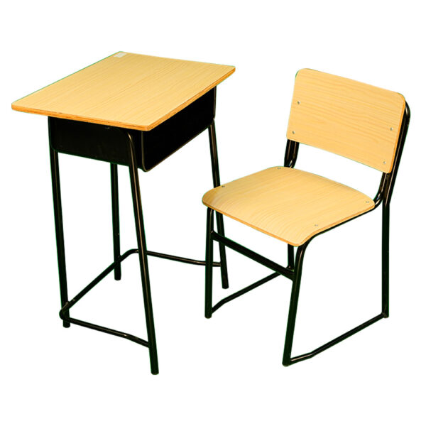 Wooden School Table with Chairs - 60x40x75cm