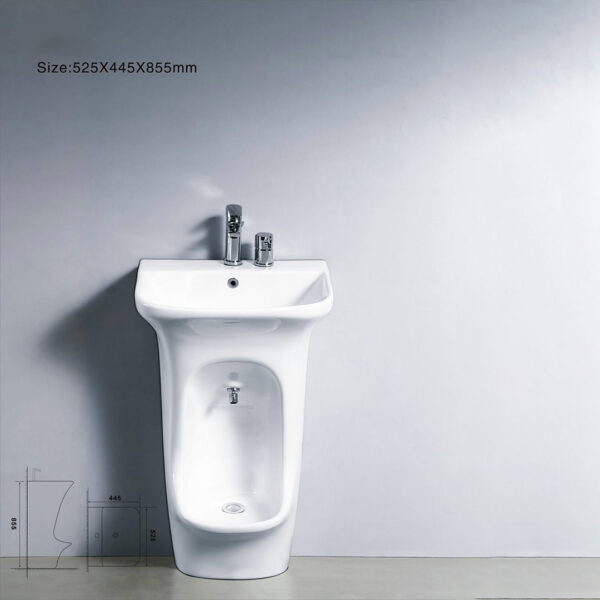 Free Standing Ablution Wash Basin 525x445x855MM - White (2812)