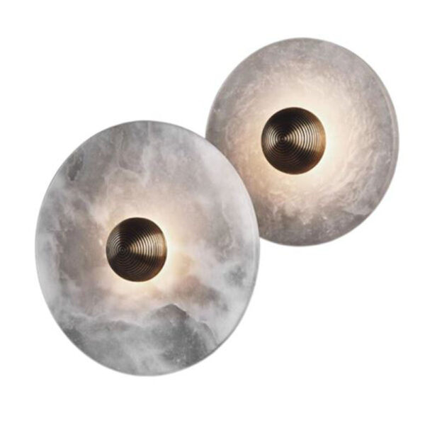 Metal Marble Indoor Round Wall Lamp