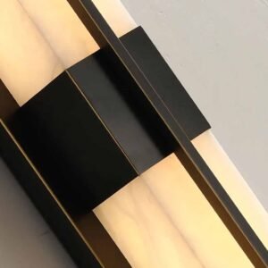 Modern Marble Shade LED Wall Lamp Black