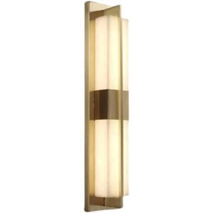 Modern Marble Shade LED Wall Lamp Brushed Gold