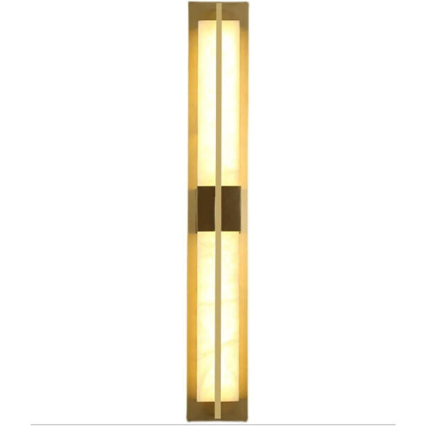 Modern Marble Shade LED Wall Lamp Brushed Gold