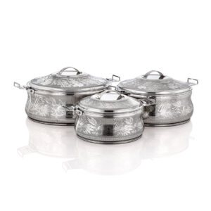 Almarjan Stainless Steel Hotpot Boshra Collection 3 Pieces Set