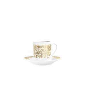 Dimlaj Shafa Porcelain & Gold Coffee Cup Set