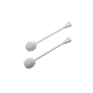 Pedrini 2 Pcs White Honey Server Plastic