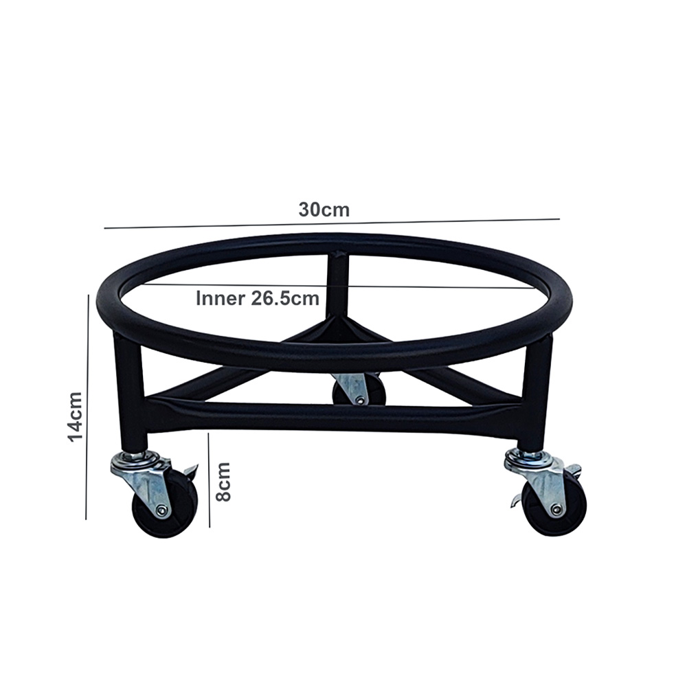 360° Wheeled Round Metal Mover Trolley