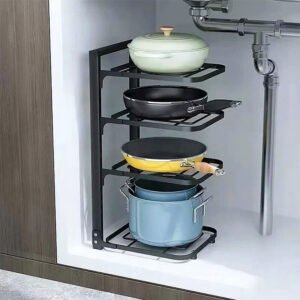 Adjustable Pot and Pan Organizer Rack