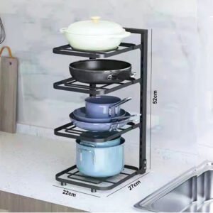 Adjustable Pot and Pan Organizer Rack