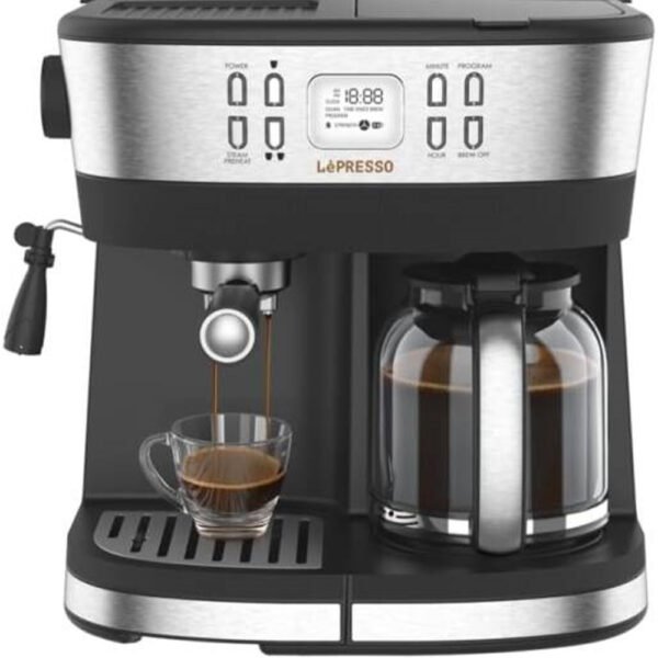 De'Longhi Combi Coffee Machine & Drip 15 Bar Pressure